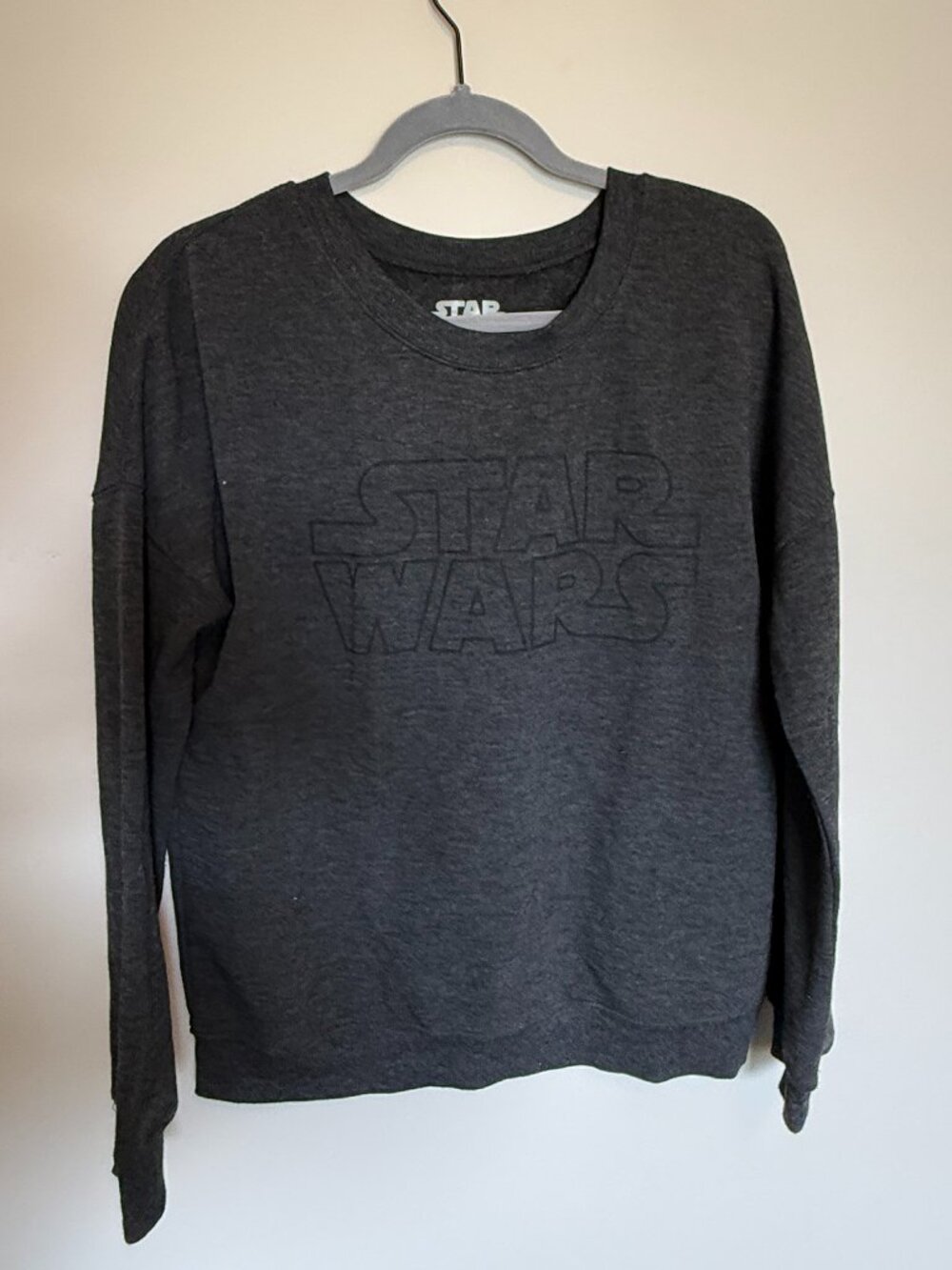 Star Wars Crewneck Sweatshirt Women’s Large Gray Graphic Pullover